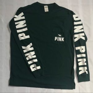 Dark Green VS Pink Long Sleeve Shirt size L